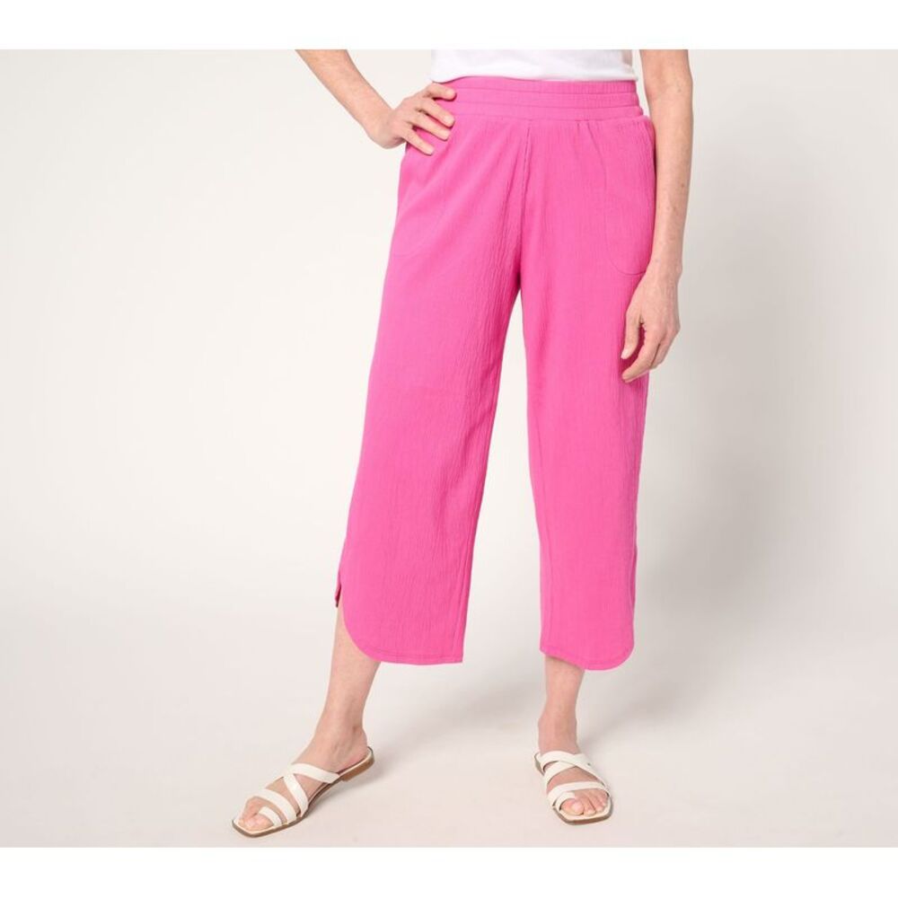 Top Knot Women's Plus Sz Pants 3X Packabelle Gaucho Pink A639661